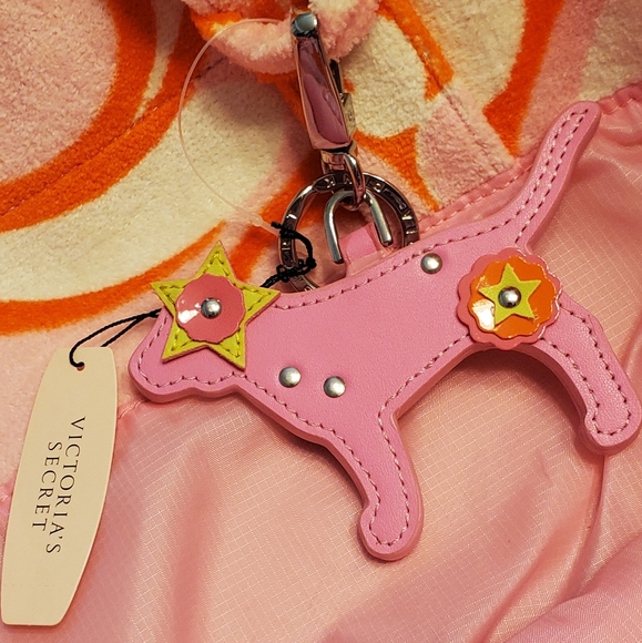 Vintage Pink Victoria Secret tote bag with Pink dog key chain. NWT Collectable - Picture 7 of 10